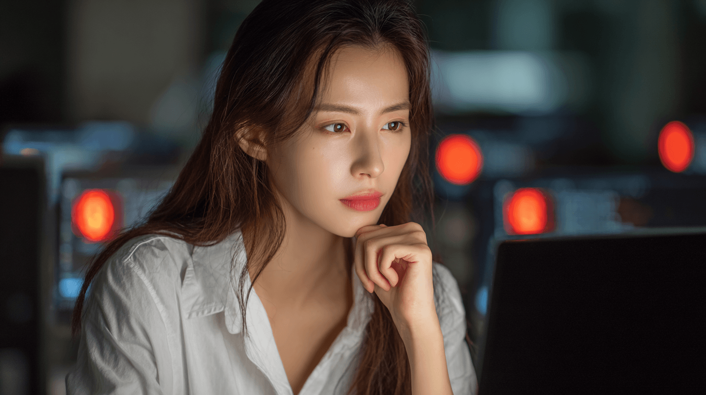 A woman with computer