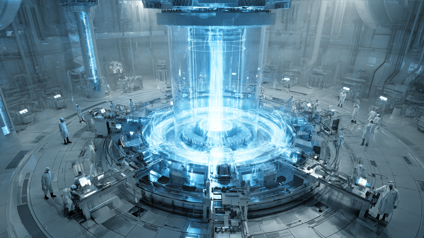 A futuristic fusion power plant