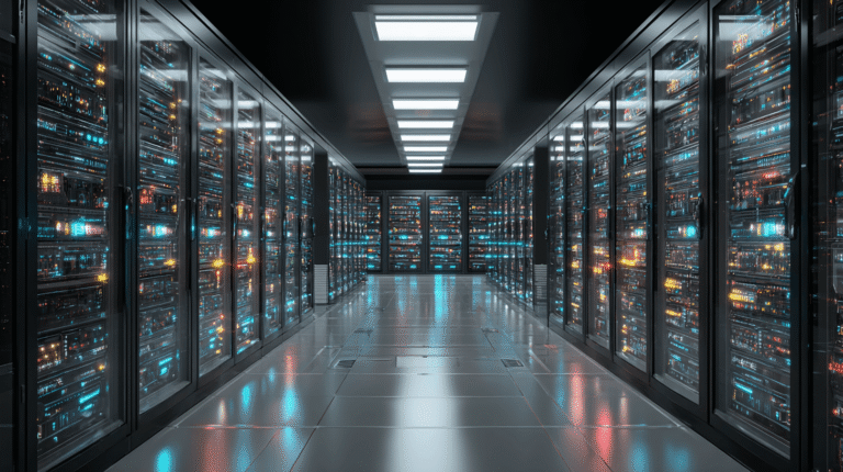 A modern server room filled with powerful server