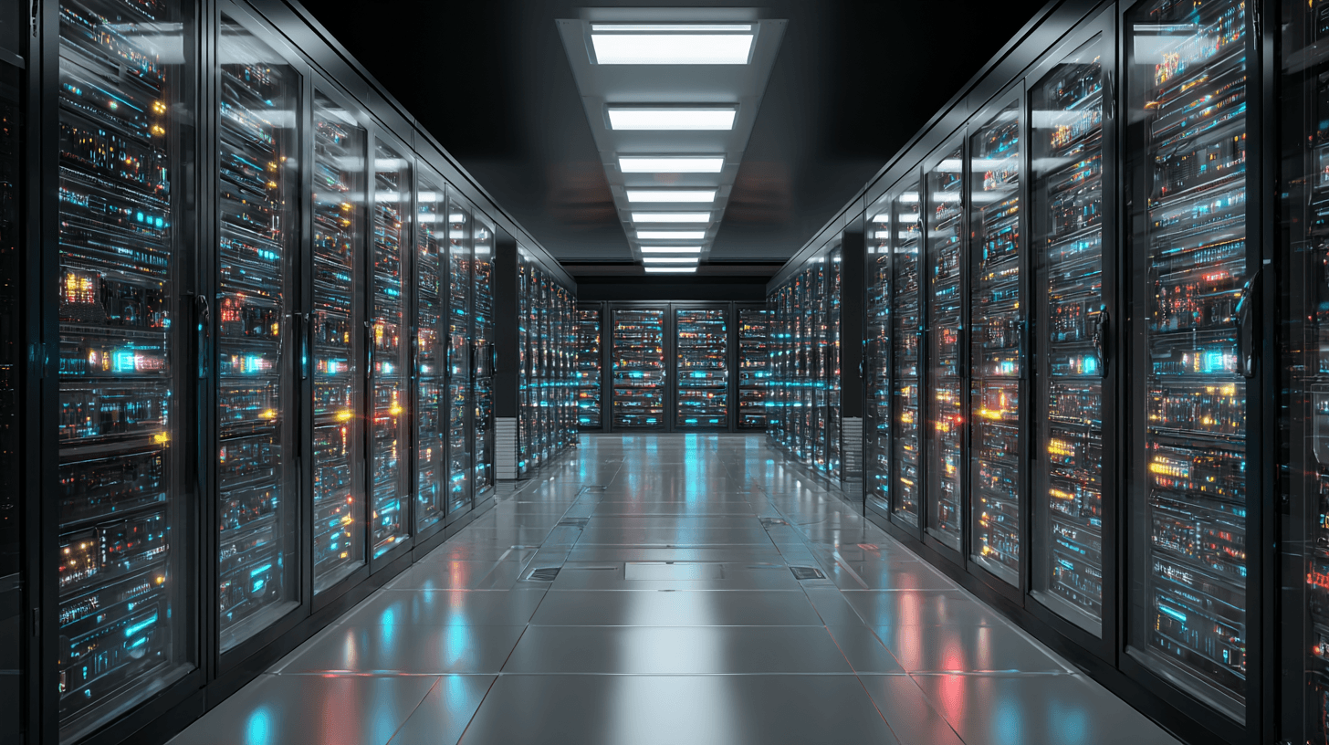 A modern server room filled with powerful server