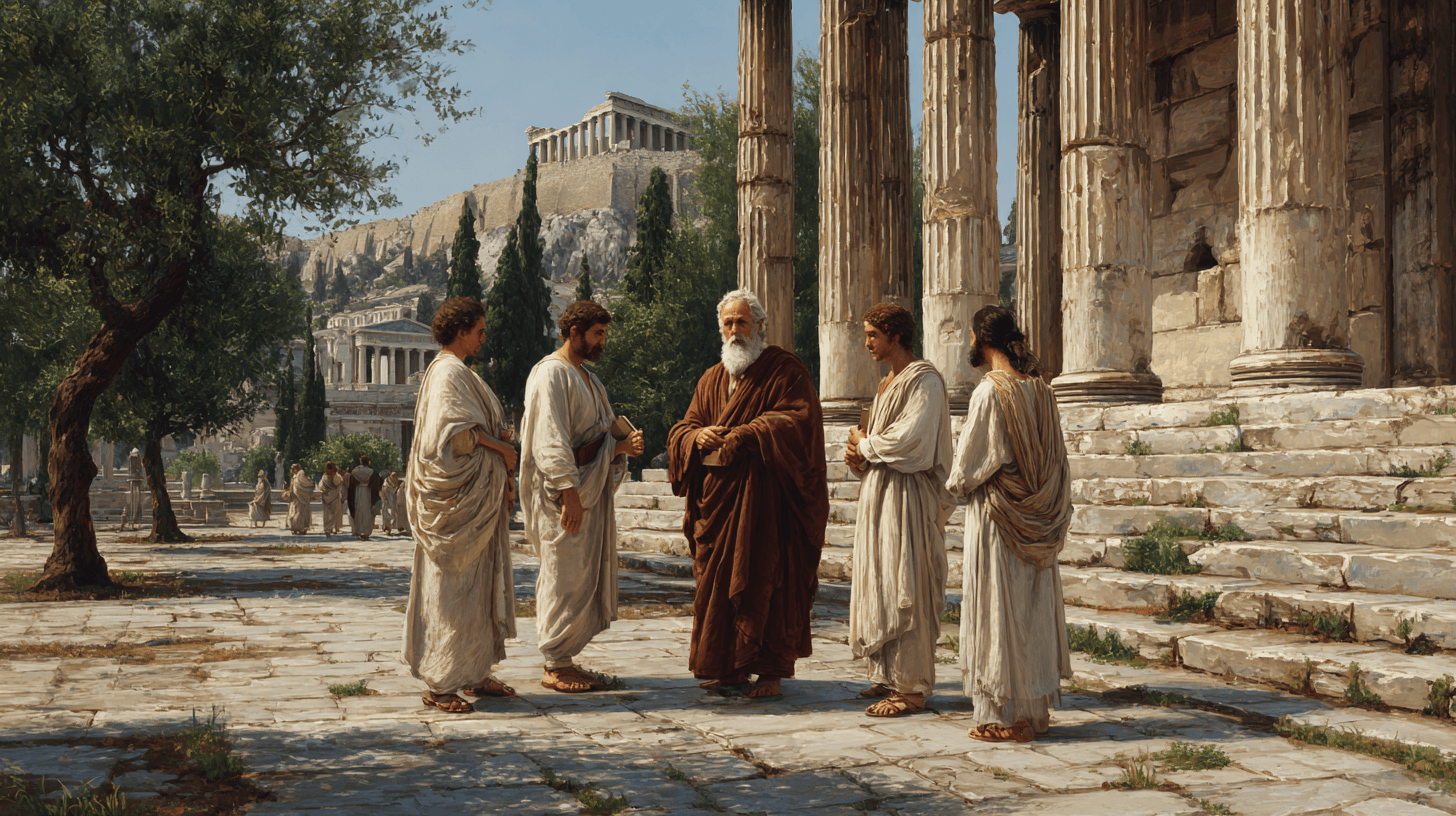 Aristotle teaching in the Lyceum