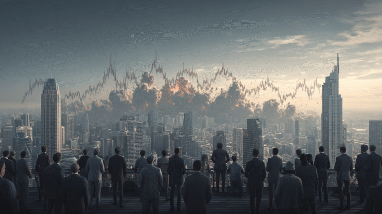 The collapse of an economic bubble