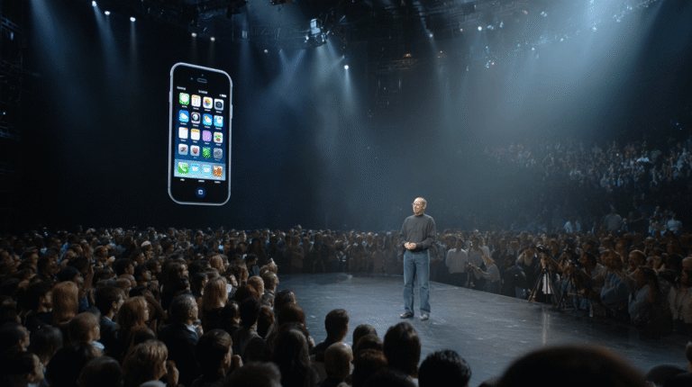 Steve jobs on stage