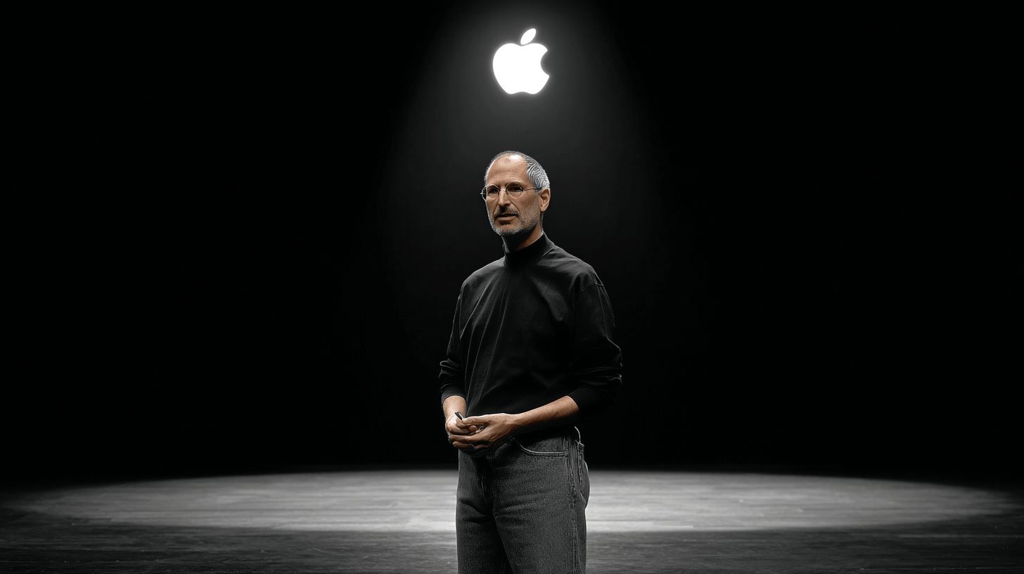Steve Jobs standing alone